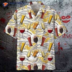 Oktoberfest Beer Glass And White Hawaiian Shirt
