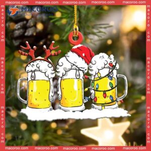 Oktoberfest Christmas Beer Custom-shaped Acrylic Ornament