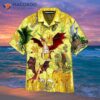 Oktoberfest Dragon Drinkers Wearing Yellow Hawaiian Shirts