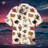 Old-school Tattoo Icon Pattern Pink Hawaiian Shirts