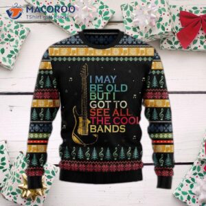 Old Ugly Vintage Guitar Christmas Sweater