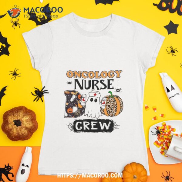 Oncology Boo Crew Nurse Halloween Ghost Costume Matching Shirt