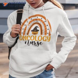 oncology nursing halloween pumpkin rainbow nurse shirt hoodie 3