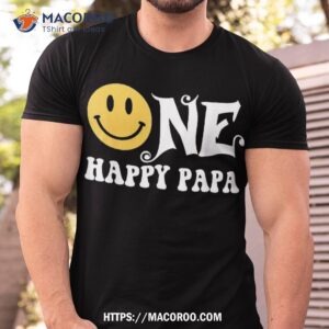 One Happy Papa 1st Birthday Dude Family Shirt