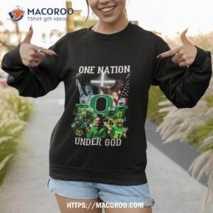 one nation under god oregon ducks usa flag 2023 shirt sweatshirt 1