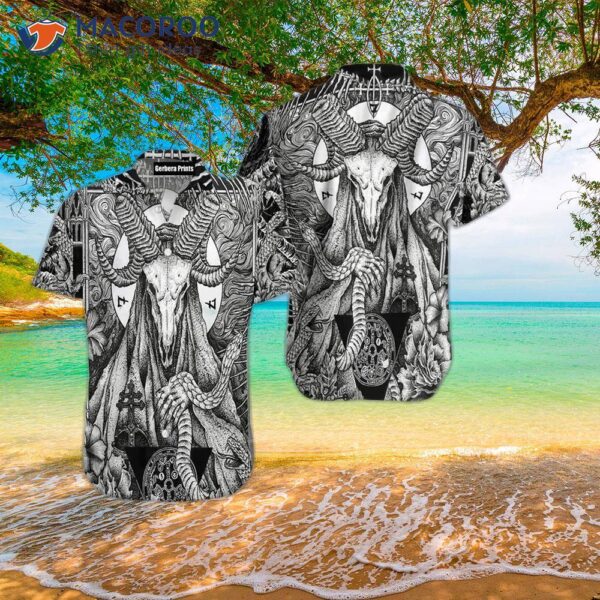 Oriental Dragon Black And White Hawaiian Shirts