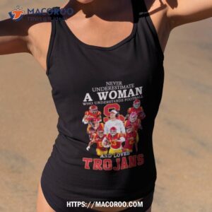Original Never Underestimate A Woman Who Understands Football And Loves Trojans Shirt