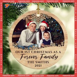 Our First Christmas Family Photo Ceramic Ornament