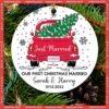 Our First Christmas Married Custom Name Ceramic Ornament