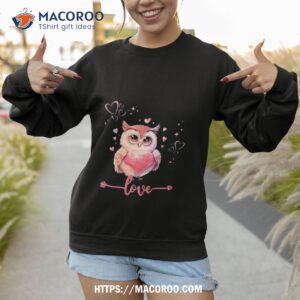Owl Heart Pink Shirt 2 owl heart pink shirt sweatshirt