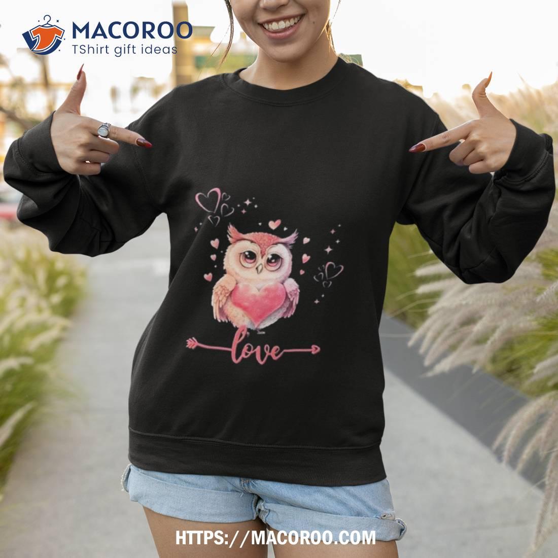 Owl Heart Pink Shirt Owl Heart Pink Shirt