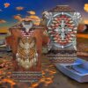 Owl Native American Pattern Brown And Gray Hawaiian Shirts