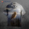 Owls Drinking On A Tree Branch Hawaiian Shirts