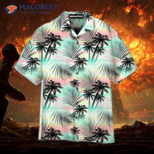 palm tree island tropical hawaiian shirts 0