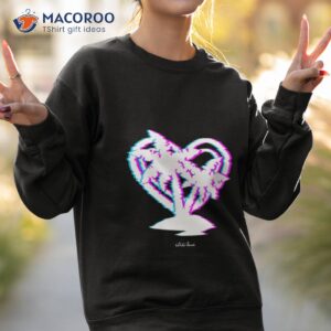 Palm Trees And Heartaesthetic Glitch Arshirt 2 palm trees and heartaesthetic glitch art shirt sweatshirt 2