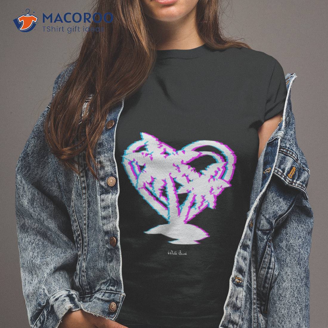 Palm Trees And Heartaesthetic Glitch Arshirt Palm Trees And Heartaesthetic Glitch Arshirt