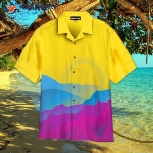 Pans Pride Sunrise Purple And Yellow Hawaiian Shirt