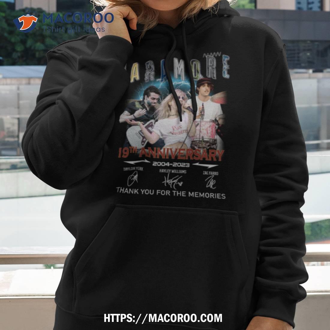 Paramore 19th Anniversary 2004 2023 Memories Shirt Paramore 19th Anniversary 2004 2023 Memories Shirt