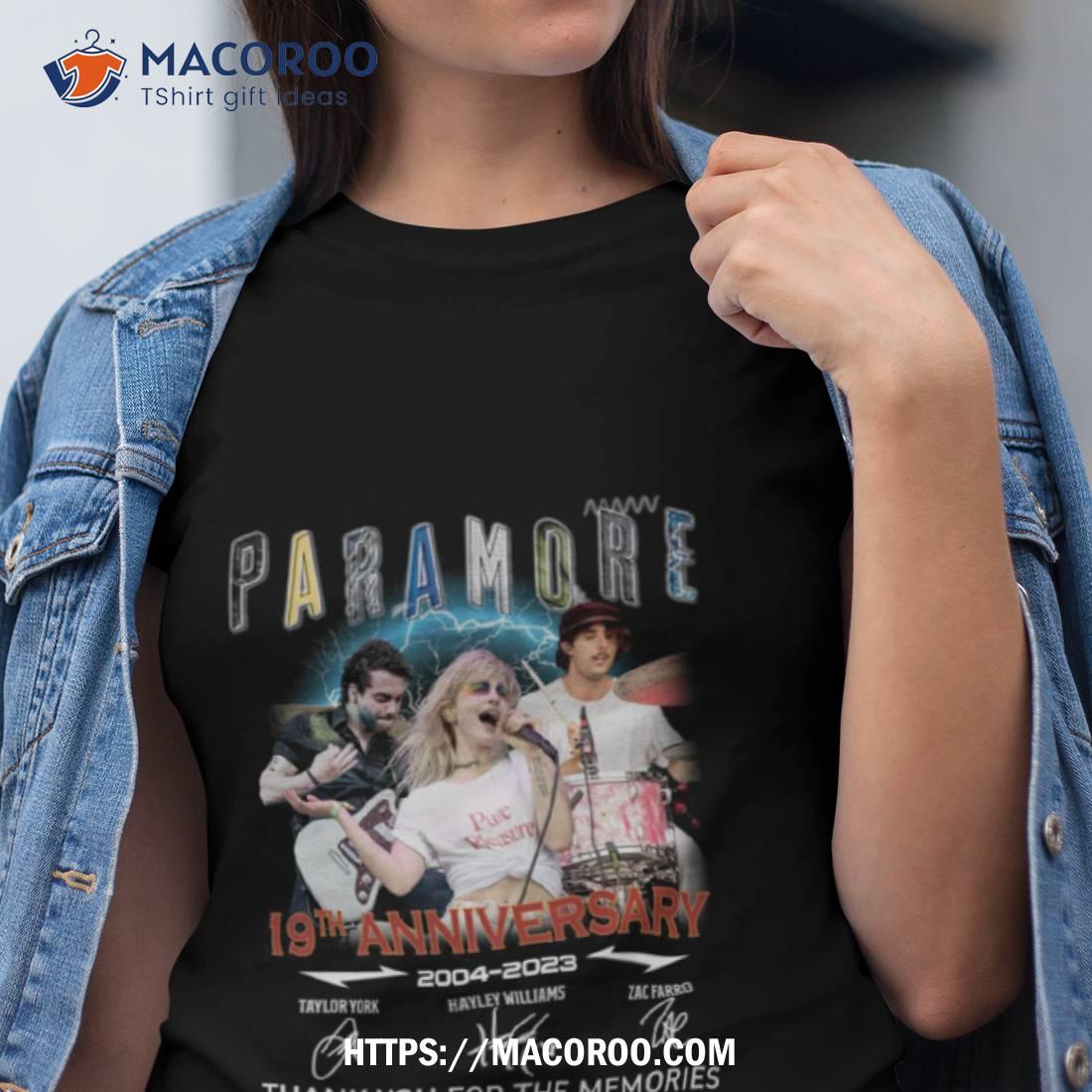 Paramore 19th Anniversary 2004 2023 Memories Shirt Paramore 19th Anniversary 2004 2023 Memories Shirt