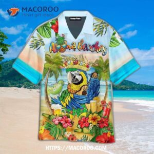 Parrot Aloha Beaches Hawaiian Shirt