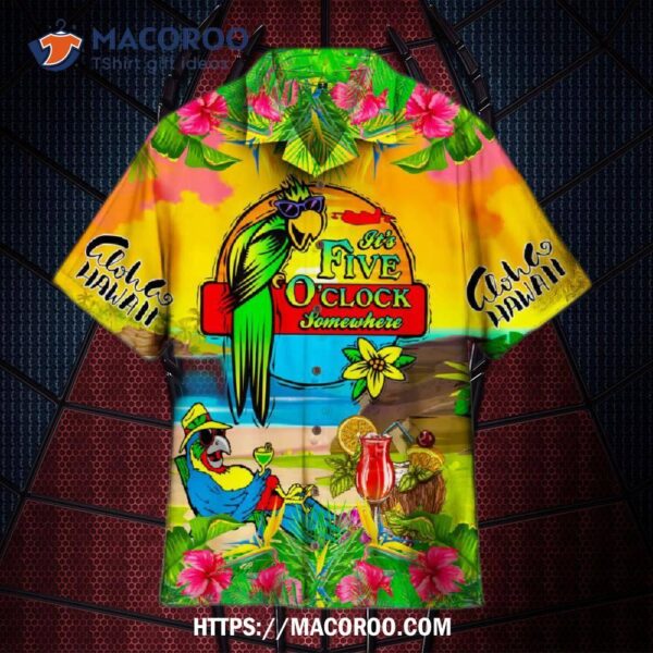 Parrot It’s 5 O’clock Somewhere Alola Hawaiian Shirt