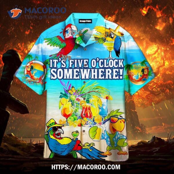 Parrot It’s 5 O’clock Somewhere Hawaiian Shirt