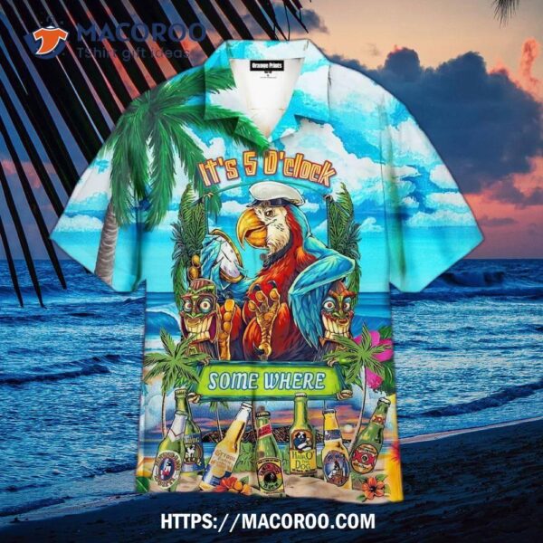 Parrot It’s 5 O’clock Somewhere Hawaiian Shirt