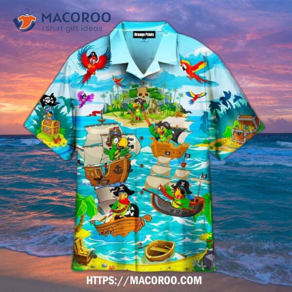 Parrots Its A Pirate Life For Me Hawaiian Shirt