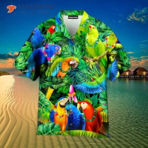 Parrots, Tropical Birds, And Colorful Hawaiian Shirts