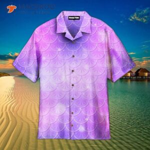 Pastel Violet Mermaid-scale Purple Hawaiian Shirts
