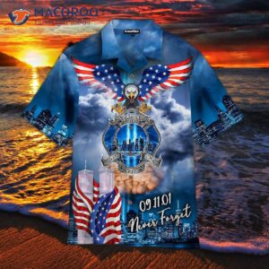 patriotic eagle never forgets 9 11 day hawaiian shirts 1