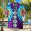 Patterned Mandala Chakra Purple And Blue Hawaiian Shirts