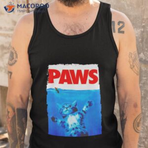 paws cat and mouse in water shirt tank top