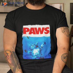 paws cat and mouse in water shirt tshirt