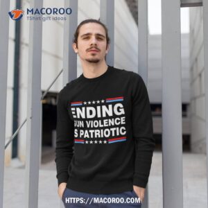 peace ending gun violence is patriotic awareness day vintage shirt sweatshirt 1