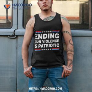 peace ending gun violence is patriotic awareness day vintage shirt tank top 2