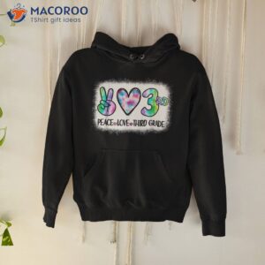 peace love 3rd third grade squad back to school teacher girl shirt hoodie