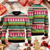 Peace, Love, Joy, Cute Snowman Pattern Ugly Christmas Sweater