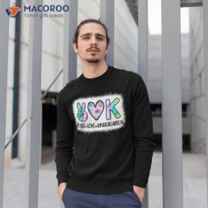 peace love kindergarten squad back to school teacher girls shirt sweatshirt 1