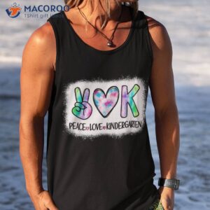 peace love kindergarten squad back to school teacher girls shirt tank top