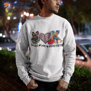 peace love kindergarten teacher kid tie dye back to school shirt sweatshirt