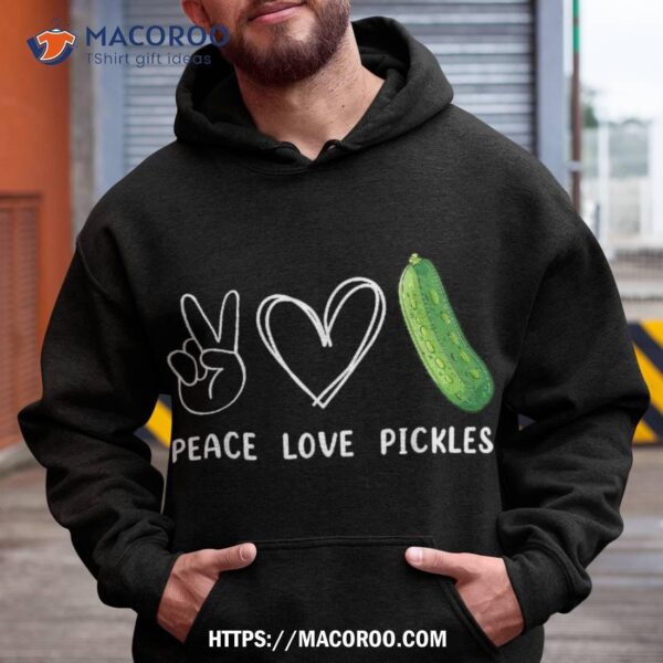 Peace, Love Pickles Retro Lover Food Shirt