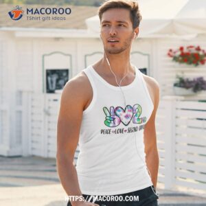 peace love second grade 2nd first day of school team teacher shirt tank top 1