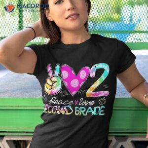 peace love second grade tie dye back to school shirt tshirt 1