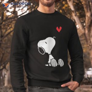 peanuts heart sitting snoopy shirt sweatshirt