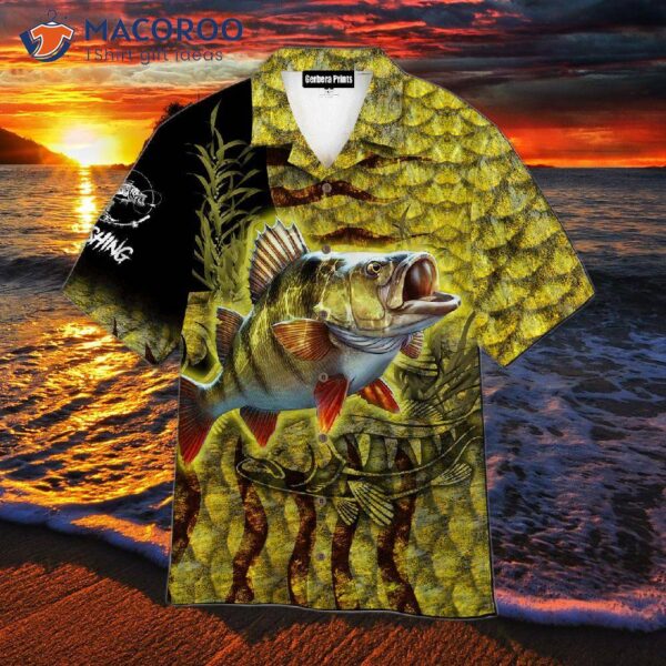 Perch-fishing Fish-scale Pattern Hawaiian Shirts