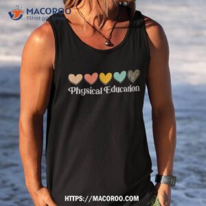 physical education pe teacher phys ed back to school heart shirt tank top