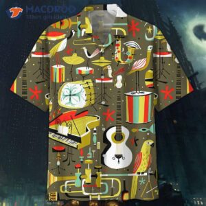 Piano Birds With Green Hawaiian Shirts