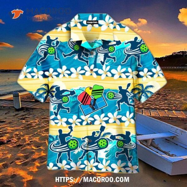 Pickleball Tropical Hawaiian Shirt