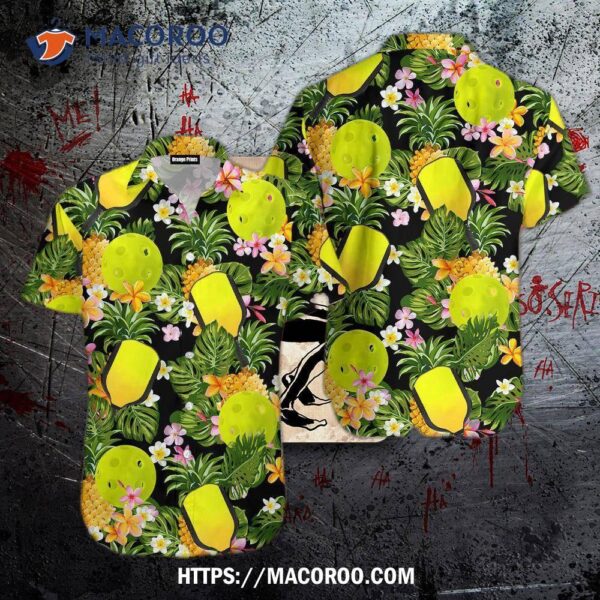 Pickleball Tropical Hawaiian Shirt